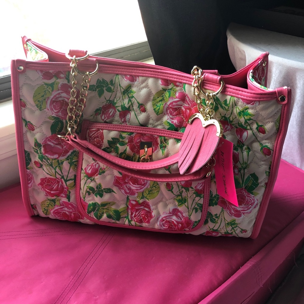 NWT Betsey Johnson floral tote
